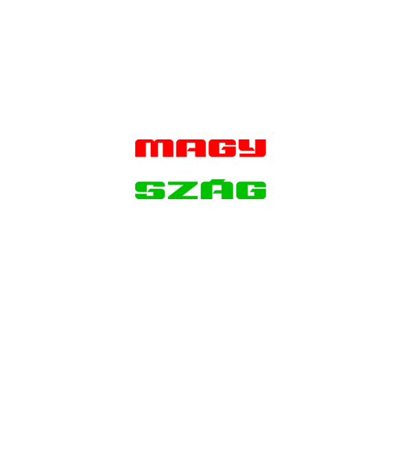 magyarország zászló minta fekete pólón