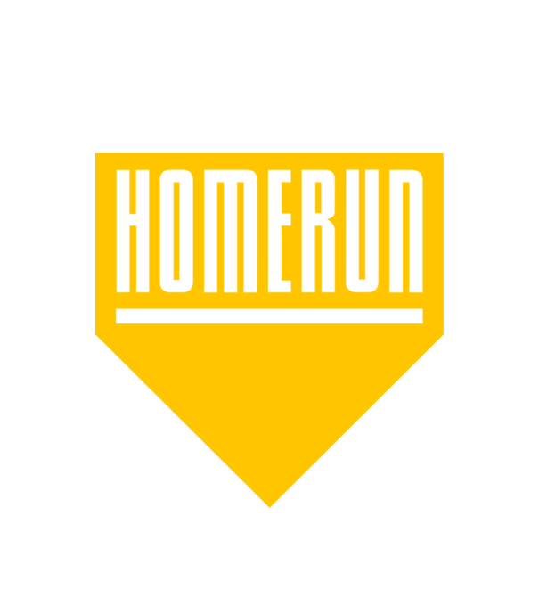 home run minta fehér pólón