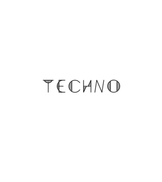 Techno Heart minta fekete pólón