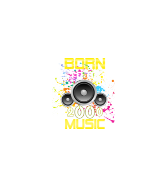 born to be music 2000-ben született minta fekete pólón