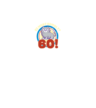ez most komoly 60éves, csodálkozó macska minta fekete pólón