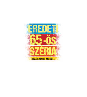 EREDEDI 65-ÖS SZÉRIA KLASSZKUS MODELL, RETRO SZÜLETÉSNAP minta fekete pólón