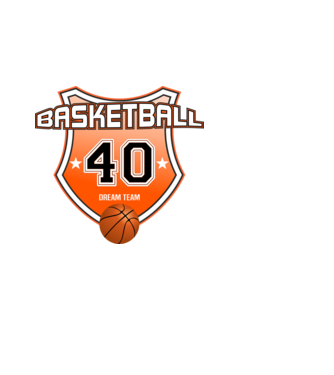 Basketball , kosárlabda mezszám. születésnap szülinapi logó 40 éves minta fekete pólón