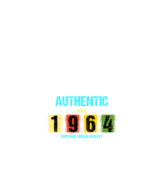 AUTHENTIC SINCE 1964, SUPERIOR URBAN QUALITY, 1964-BEN SZÜLETETT minta fehér pólón