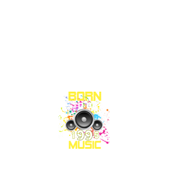 born to be music 1995-ben született, zenés születésnapi póló minta fehér pólón