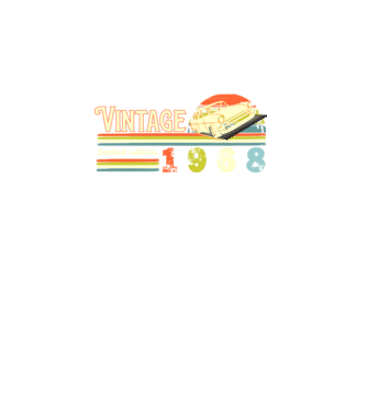 vintage, limited edidtion, retro születésnapi felirat, évszám veterán autóval, 1968 minta fekete pólón