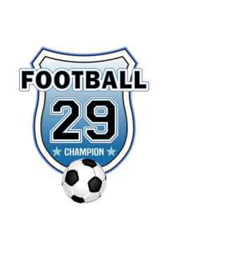 football champion focistás szülinapi embléma 29 éves minta fekete pólón