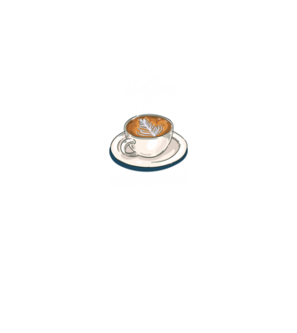 capuccino kávé minta fekete pólón