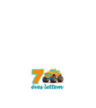 7 éves lettem monster truck minta világos rózsaszín pólón