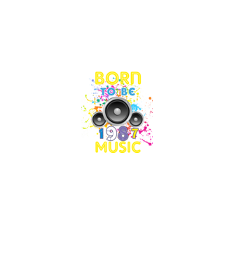 born to be music születésnapi DJ ,1987-ben született minta királykék pólón