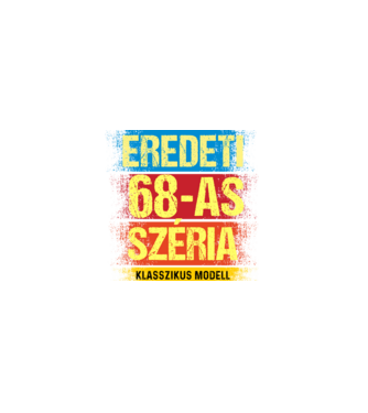 EREDEDI 68-AS SZÉRIA KLASSZKUS MODELL, RETRO SZÜLETÉSNAP minta fekete pólón