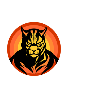 tigrisfej vadállat, tiger, tigris arc minta fehér pólón