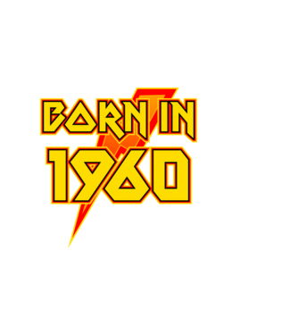 heavy metal born in 1960 minta sötétkék pólón