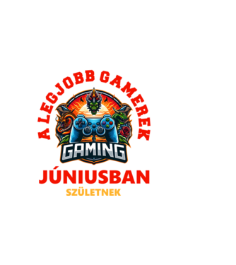 A LEGJOBB GAMEREK JÚNIUSBAN SZÜLETNEK minta sötétkék pólón