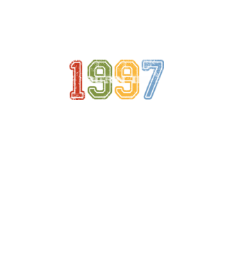 born in 1997 születésnapi felirat minta fekete pólón