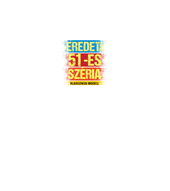 EREDEDI 51-ES SZÉRIA KLASSZKUS MODELL, RETRO SZÜLETÉSNAP minta fekete pólón