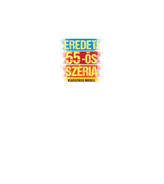EREDEDI 55-ÖS SZÉRIA KLASSZKUS MODELL, RETRO SZÜLETÉSNAP minta fekete pólón