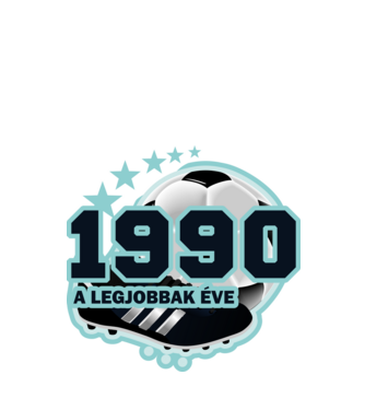 FOCISTÁS SZÜLINAP A LEGJOBBAK ÉVE 1990 minta fehér pólón