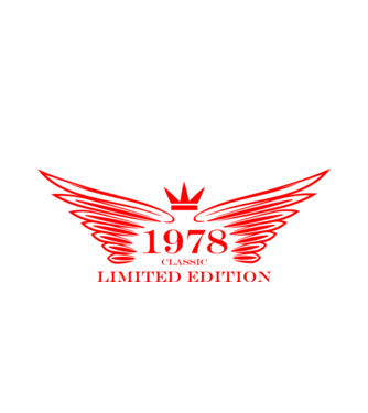 classic limited edition wing, szárnyas koronás születésnapi embléma 1978 minta fehér pólón