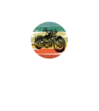 vintage retro motorkerékpár, oldtimer motor minta fekete pólón