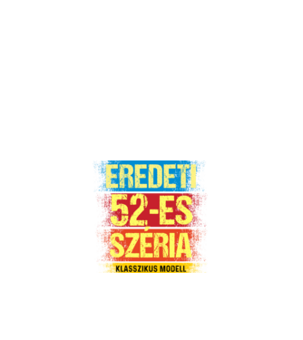 EREDEDI 52-ES SZÉRIA KLASSZKUS MODELL, RETRO SZÜLETÉSNAP minta fehér pólón