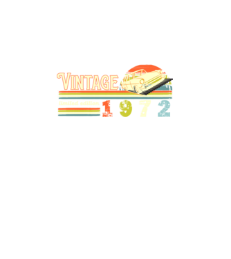 vintage, limited edidtion, retro születésnapi felirat, évszám veterán autóval, 1972 minta fekete pólón