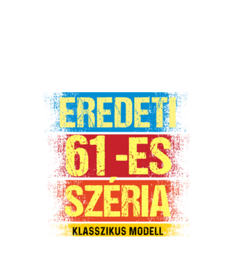 EREDEDI 61-ES SZÉRIA KLASSZKUS MODELL, RETRO SZÜLETÉSNAP minta fekete pólón