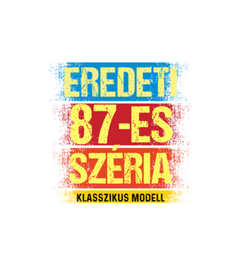 EREDEDI 87-ES SZÉRIA KLASSZKUS MODELL, RETRO SZÜLETÉSNAP minta homokszín pólón