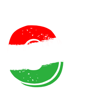 magyar trikolor, piros fehér zöld szám 0 minta fekete pólón