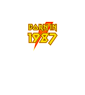 heavy metal born in 1987 minta fekete pólón
