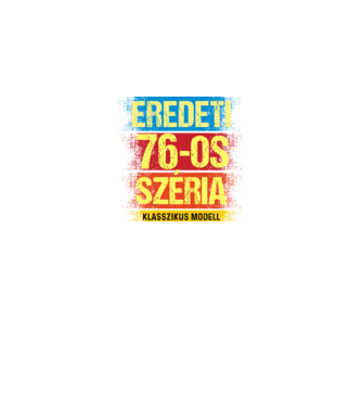 EREDEDI 76-OS SZÉRIA KLASSZKUS MODELL, RETRO SZÜLETÉSNAP minta fekete pólón