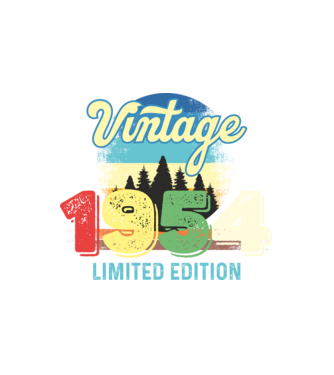 vintage évszám, limited edition, 1954-ben születetteknek minta fehér pólón