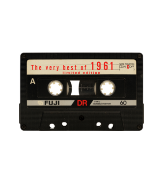 the very best of zenés retró magnókazetta 1961 minta fehér pólón