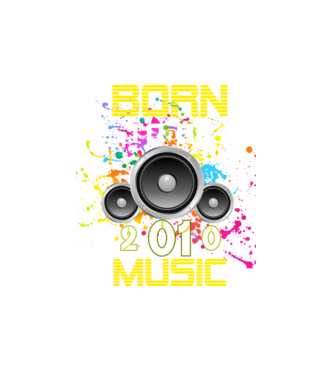 born to be music 2010-ben született, születésnapi póló minta fehér pólón