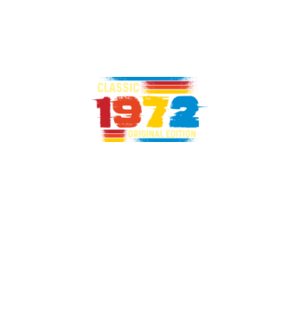 classic, original edition, retro, vintage évszám, születésnapi dátum, 1972 minta fekete pólón