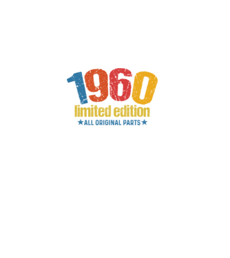 1960 limited edition ,all original parts, retro születésnapi évszám minta fekete pólón