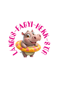LÁNGOS FAGYI HEKK SÖR NYARALÓS PÓLÓ minta fekete pólón
