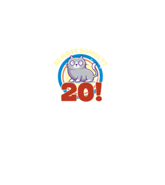 ez most komoly 20 éves, csodálkozó macska minta fekete pólón