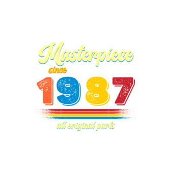 masterpiece all original parts since 1987, mesterdarab, etalon minta homokszín pólón