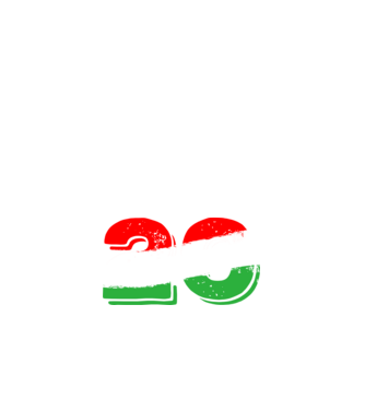 magyar trikolor, piro fehér zöld szám 20 minta fehér pólón