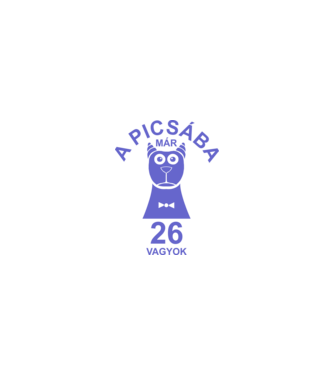 A PICSÁBA már 26 vagyok minta homokszín pólón