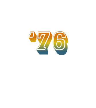 retro stílusú dátum, évszám, rövidített születésnapi dátum '76, 1976 minta szürke pólón