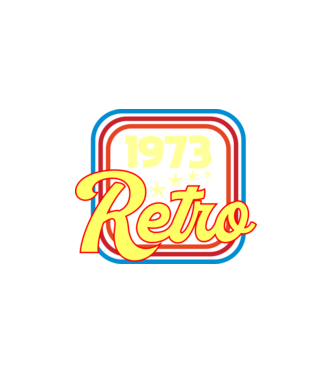 retro születésnapi felirat dátummal 1973 minta fekete pólón
