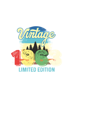 vintage évszám, limited edition, 1963-ban születetteknek minta fekete pólón