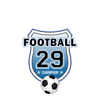football champion focistás szülinapi embléma 29 éves minta fehér pólón