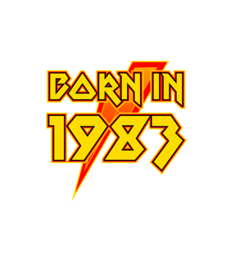 heavy metal born in 1983 minta homokszín pólón