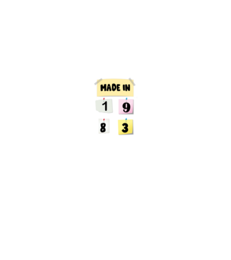 made in , születésnap, post it, cetli, emlékeztető,papír 1983 minta fehér/piros pólón