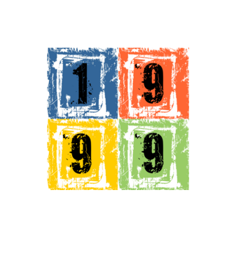 grunge number, szám 1999 minta homokszín pólón