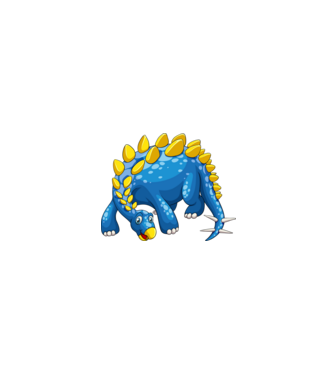 kék dino, dinoszaurusz minta homokszín pólón