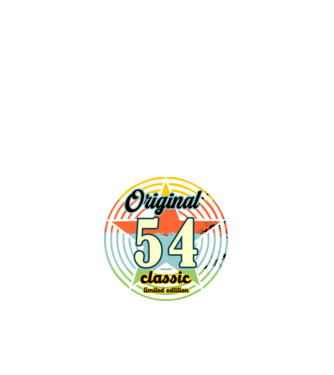 original classic, limited edition, születésnapi embléma, 54 éves minta fehér pólón